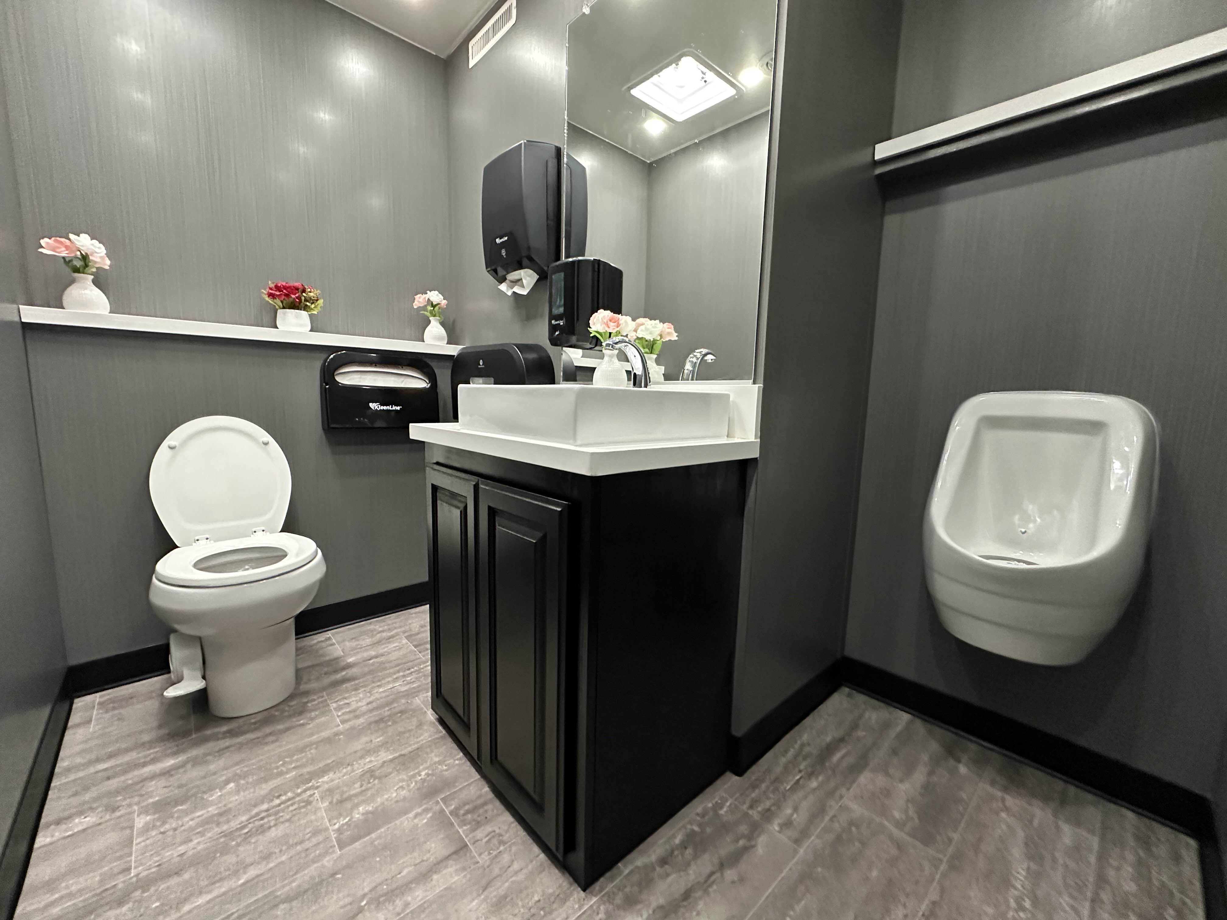 Luxury restroom trailer interior